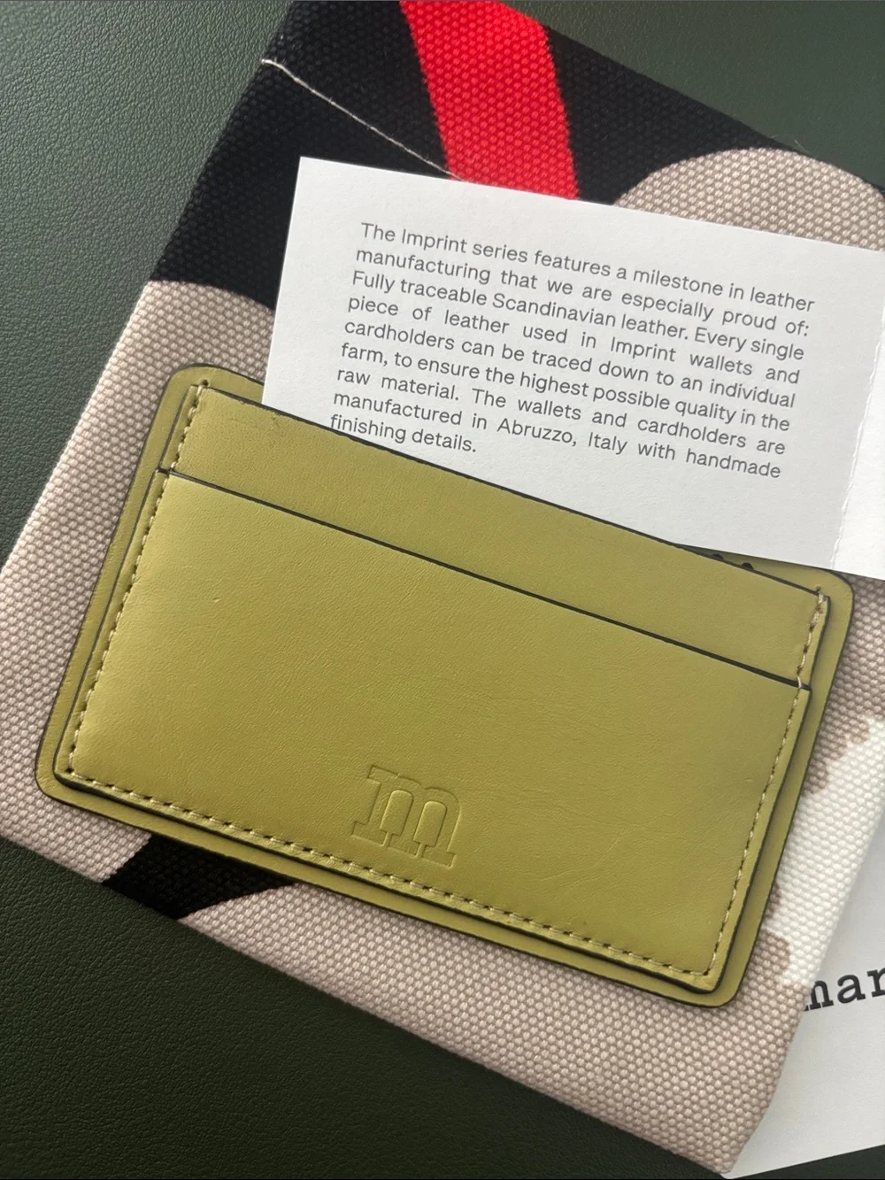 Marimekko Unikko Imprint Leather Card Holder